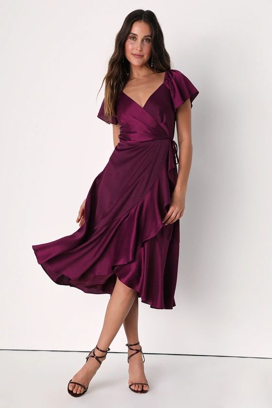 Embracing Elegance: Autumn Wedding Guest Dresses in Purple 22 Ideas