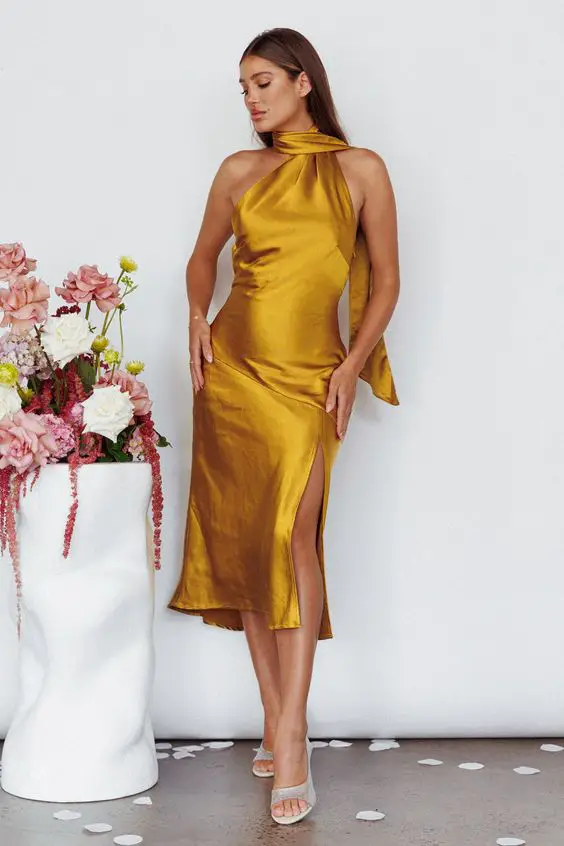 Fall Yellow Wedding Guest Dress Inspiration 22 Ideas