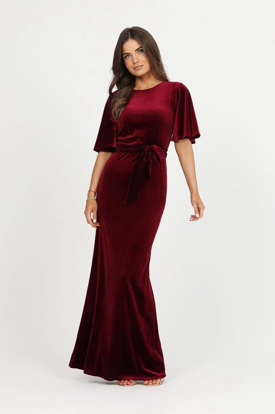 Fall Wedding Guest Dress in Burgundy 23 Ideas: A Timeless Statement