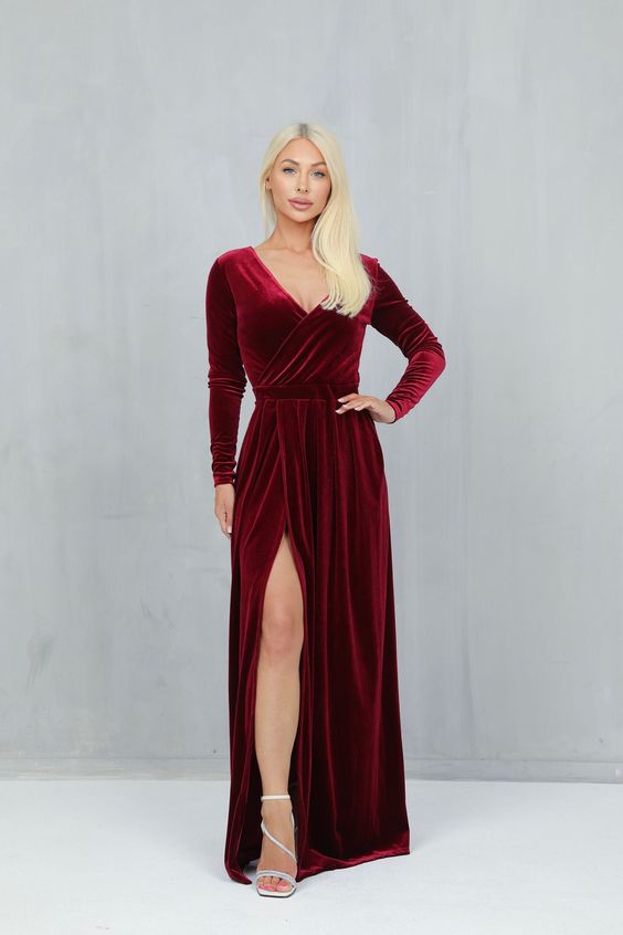 Fall Wedding Guest Dress in Burgundy 23 Ideas: A Timeless Statement