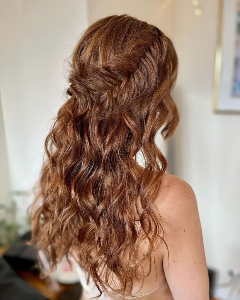 Autumn Wedding Hairstyles: Half-Up Elegance 21 Ideas