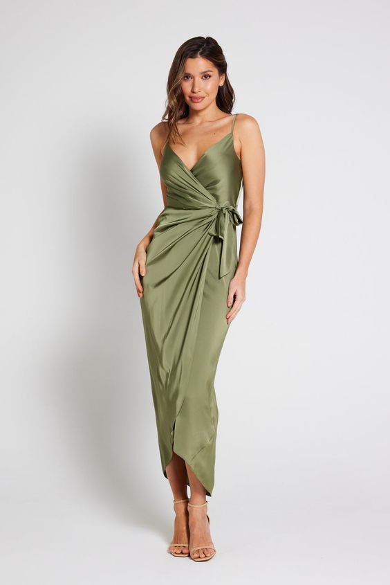 Elegant Autumn Wedding Guest Dresses in Olive Green 23 Ideas: The Perfect Choice for a Stylish Celebration