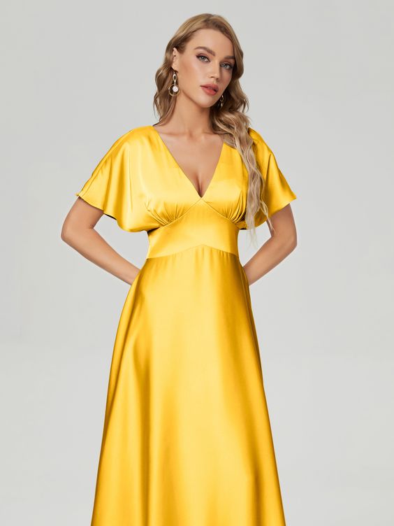 Fall Yellow Wedding Guest Dress Inspiration 22 Ideas