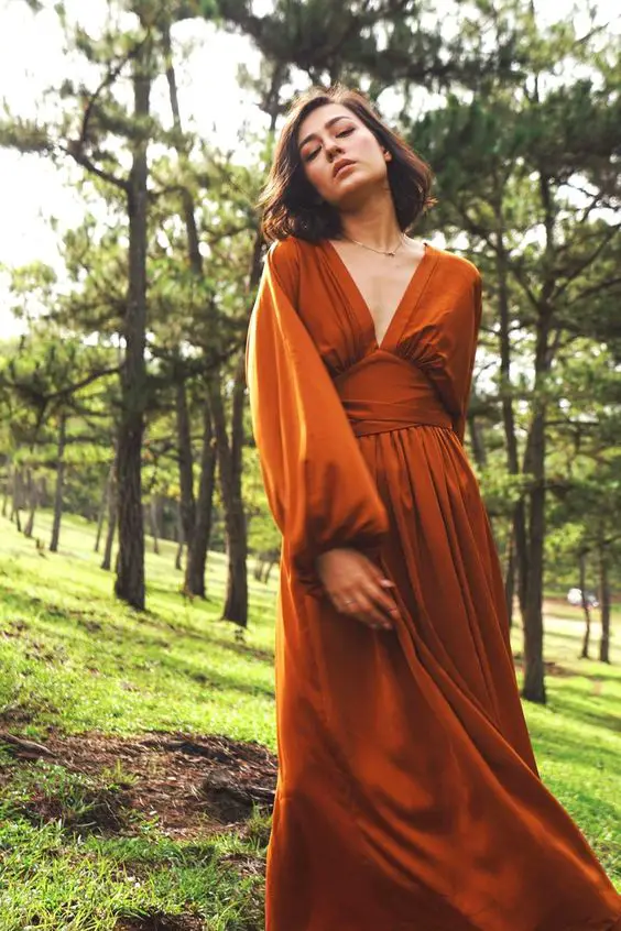 The Ultimate Guide to Choosing a Stunning Fall Wedding Guest Dress in Vibrant Orange Hues 23 Ideas