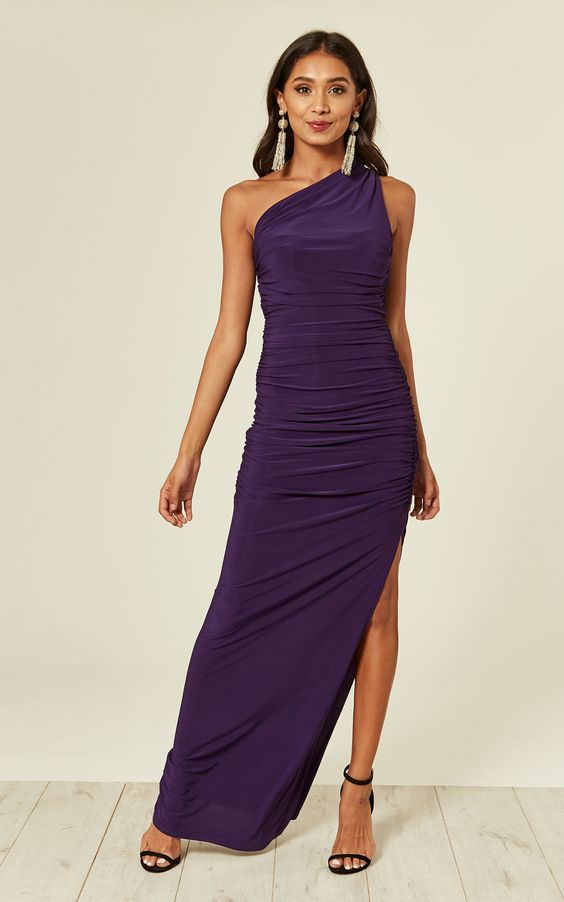 Embracing Elegance: Autumn Wedding Guest Dresses in Purple 22 Ideas