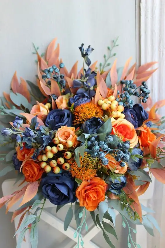 Autumn Wedding Flowers 21 Ideas: A Blue-Tinted Dream