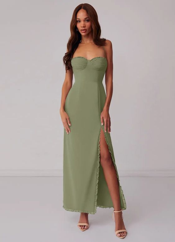 Elegant Autumn Wedding Guest Dresses in Olive Green 23 Ideas: The Perfect Choice for a Stylish Celebration