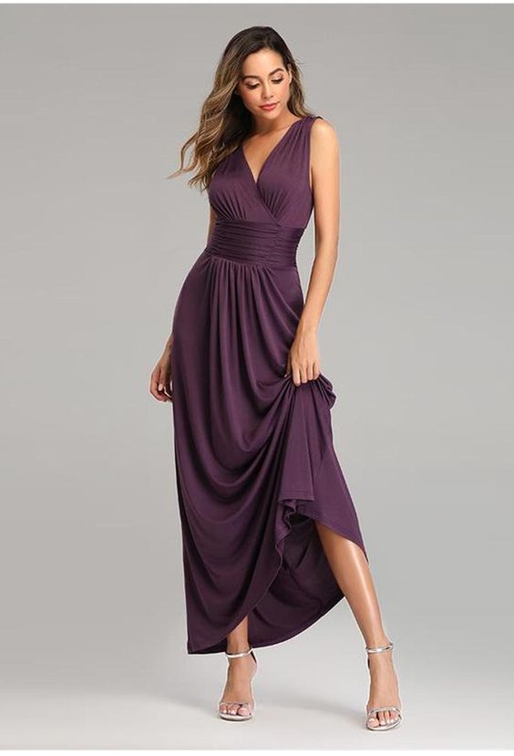 Embracing Elegance: Autumn Wedding Guest Dresses in Purple 22 Ideas