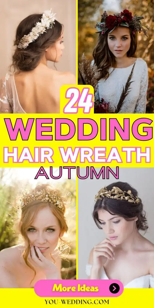 Autumn Wedding Hair Wreath 24 Ideas: The Perfect Accessory for a Fall Bride