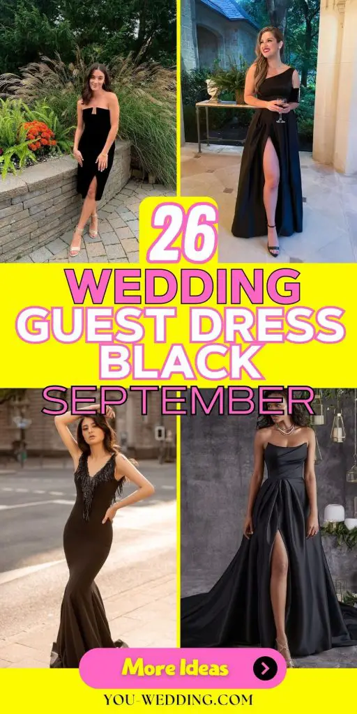 Elegant September Wedding Guest Dresses in Black for Every Occasion 26 Ideas