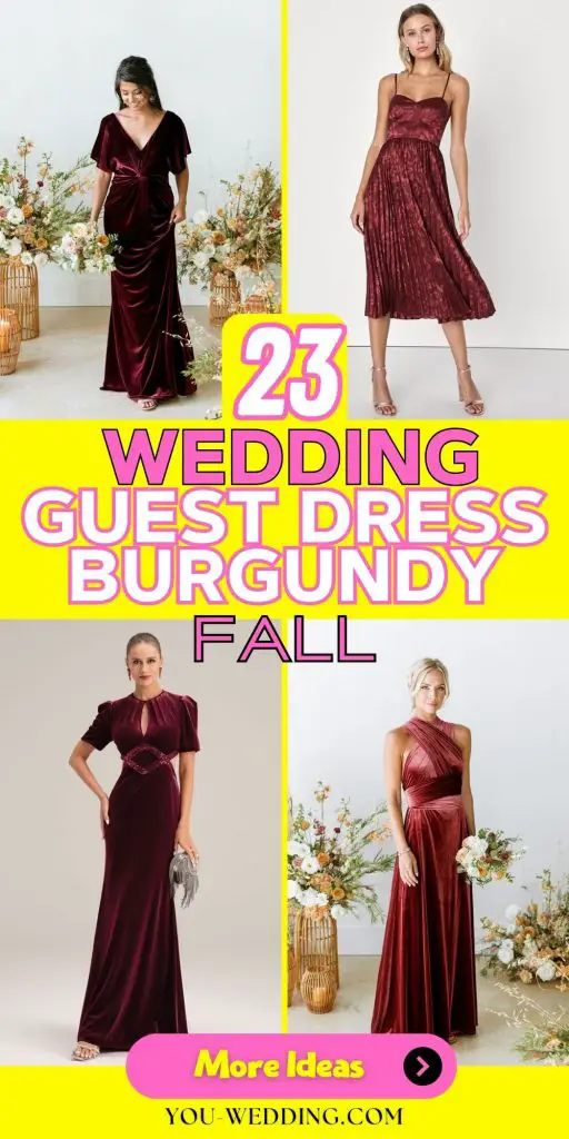 Fall Wedding Guest Dress in Burgundy 23 Ideas: A Timeless Statement