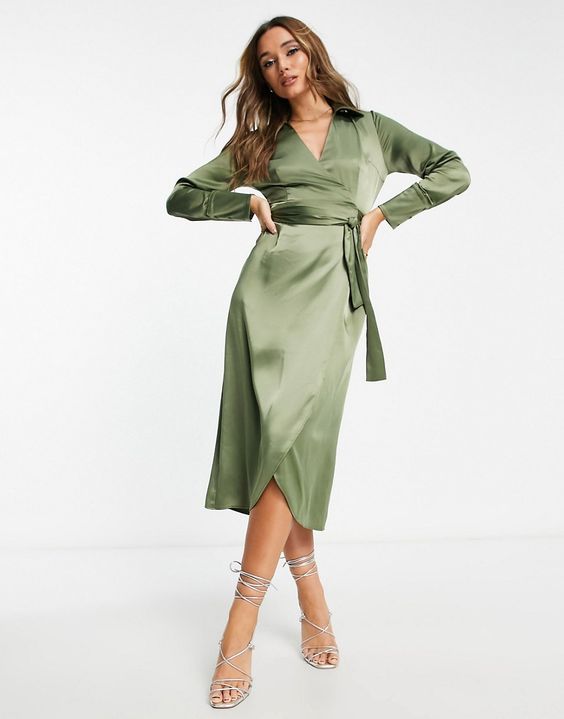 Elegant Autumn Wedding Guest Dresses in Olive Green 23 Ideas: The Perfect Choice for a Stylish Celebration