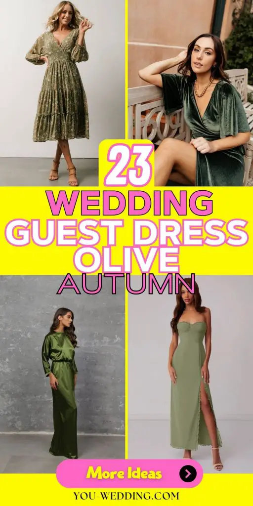 Elegant Autumn Wedding Guest Dresses in Olive Green 23 Ideas: The Perfect Choice for a Stylish Celebration