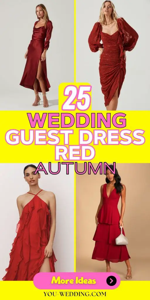 Stunning Autumn Wedding Guest Dresses in Red 25 Ideas: Your Ultimate Style Guide