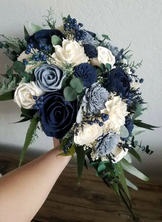 Autumn Wedding Flowers 21 Ideas: A Blue-Tinted Dream