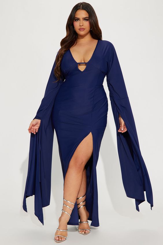 Autumn Wedding Guest Dress 22 Ideas: Blue Elegance