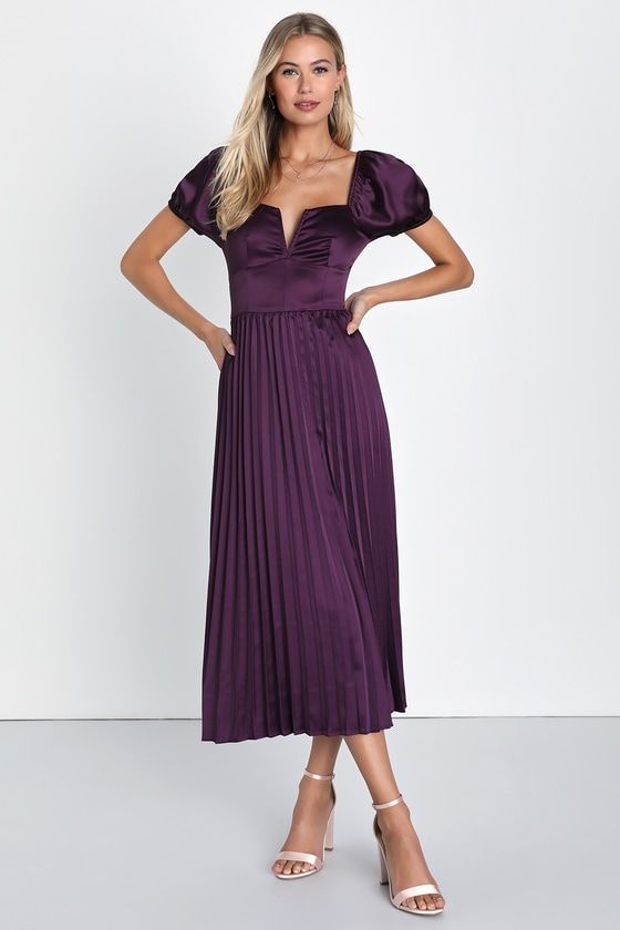 Embracing Elegance: Autumn Wedding Guest Dresses in Purple 22 Ideas