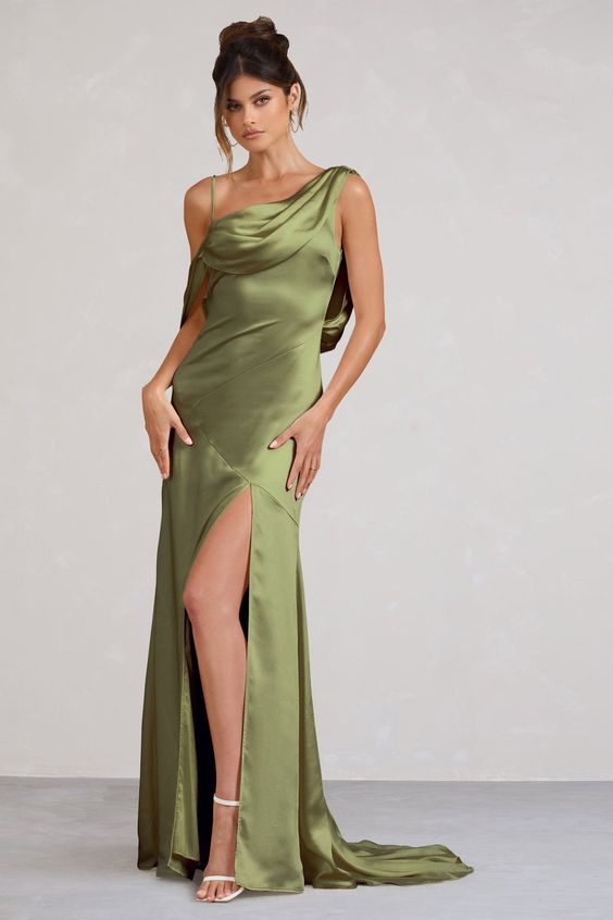 Elegant Autumn Wedding Guest Dresses in Olive Green 23 Ideas: The Perfect Choice for a Stylish Celebration