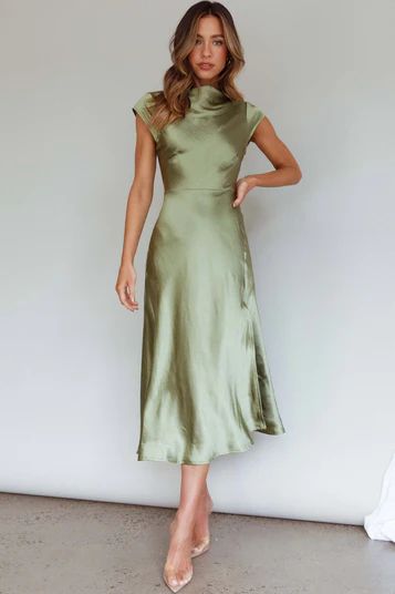 Elegant Autumn Wedding Guest Dresses in Olive Green 23 Ideas: The Perfect Choice for a Stylish Celebration