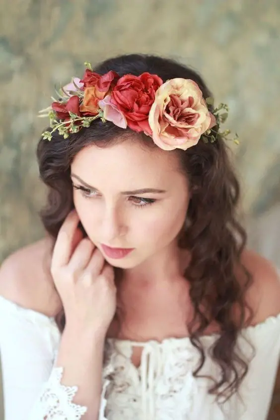 Autumn Wedding Hair Wreath 24 Ideas: The Perfect Accessory for a Fall Bride