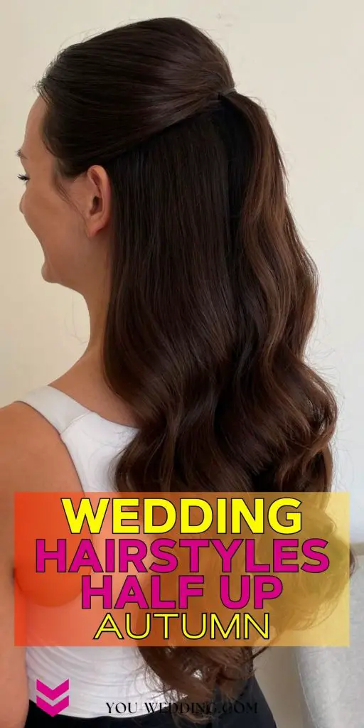 Autumn Wedding Hairstyles: Half-Up Elegance 21 Ideas