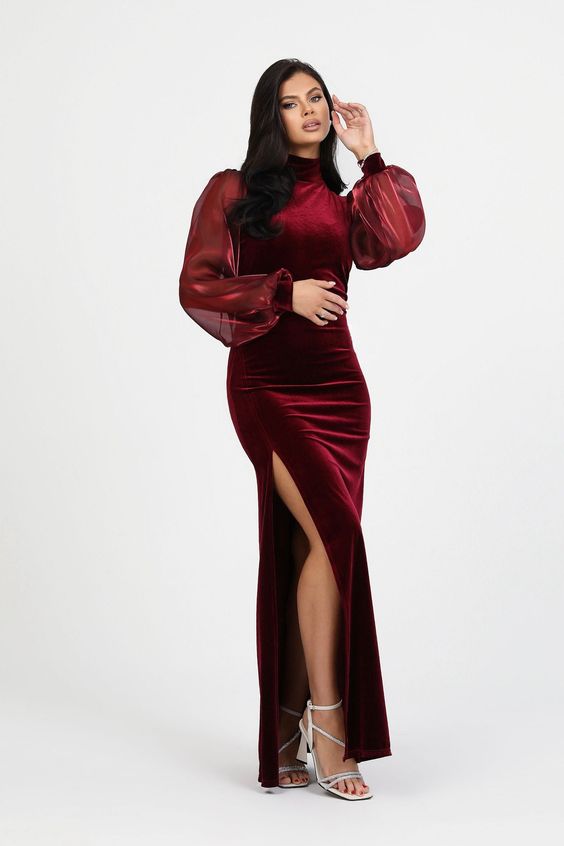 Fall Wedding Guest Dress in Burgundy 23 Ideas: A Timeless Statement