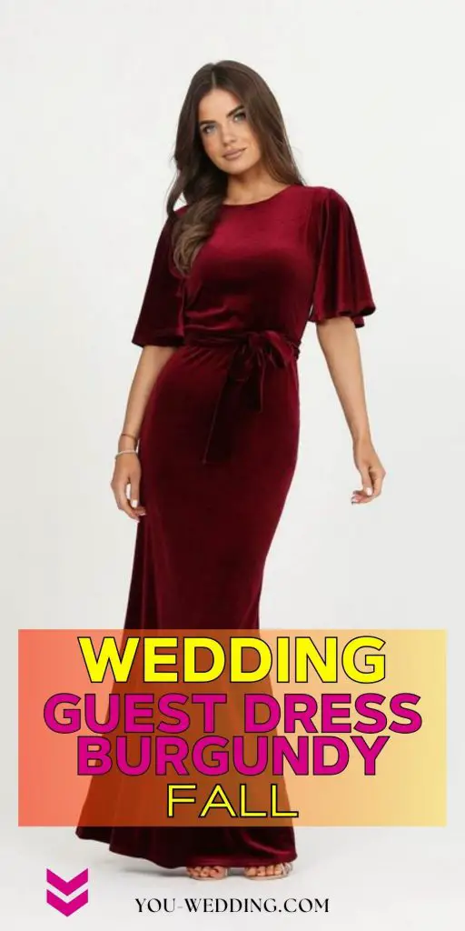 Fall Wedding Guest Dress in Burgundy 23 Ideas: A Timeless Statement