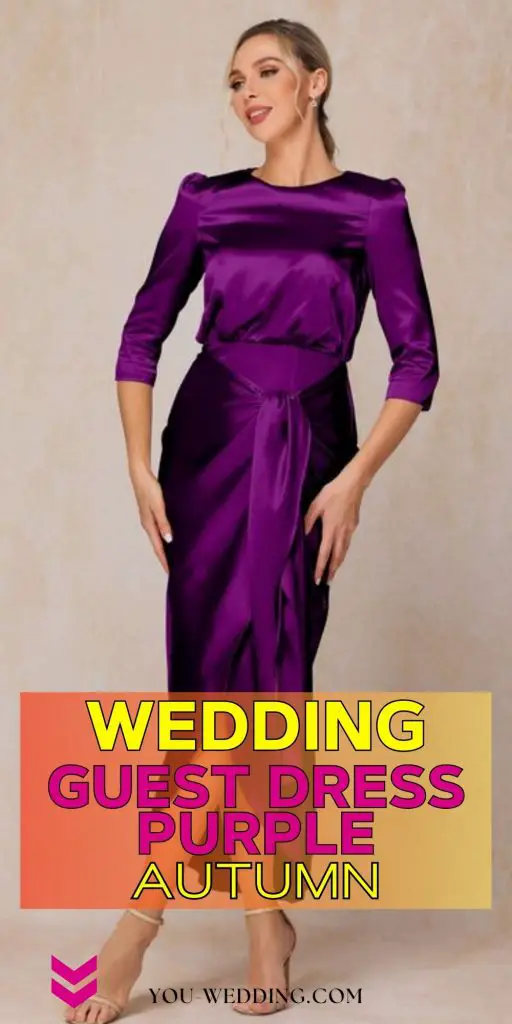 Embracing Elegance: Autumn Wedding Guest Dresses in Purple 22 Ideas