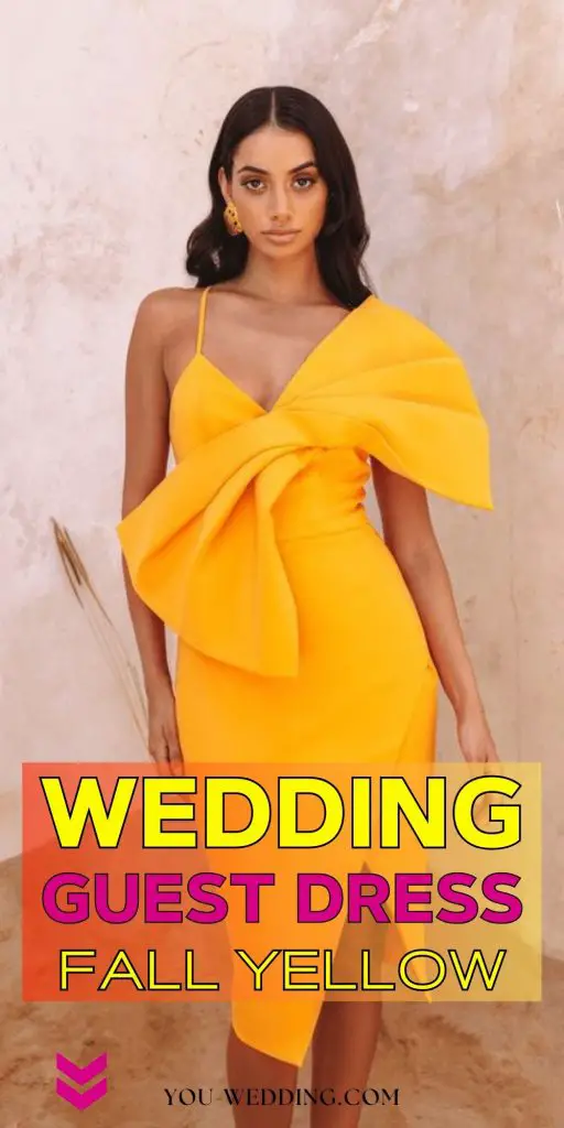 Fall Yellow Wedding Guest Dress Inspiration 22 Ideas