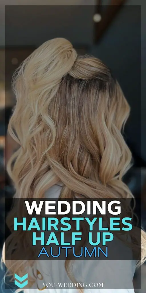 Autumn Wedding Hairstyles: Half-Up Elegance 21 Ideas