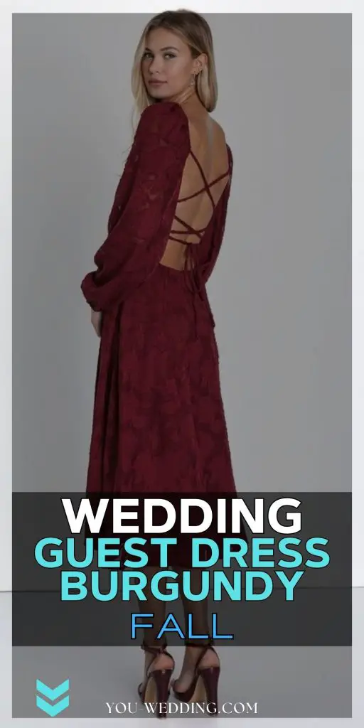 Fall Wedding Guest Dress in Burgundy 23 Ideas: A Timeless Statement