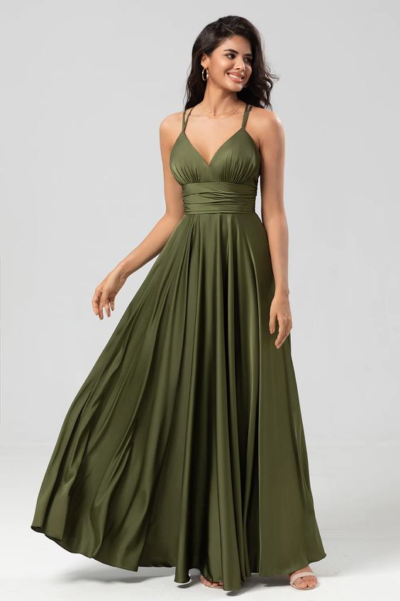 Elegant Autumn Wedding Guest Dresses in Olive Green 23 Ideas: The Perfect Choice for a Stylish Celebration