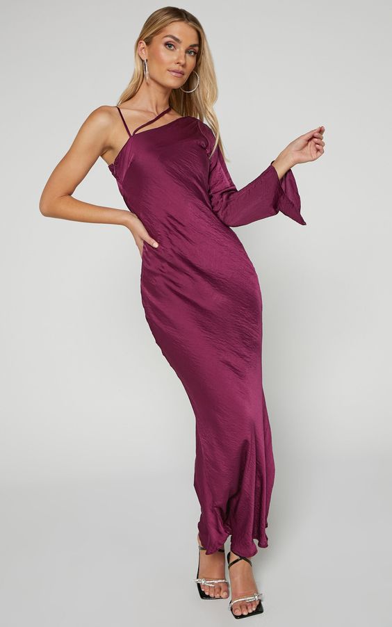 Embracing Elegance: Autumn Wedding Guest Dresses in Purple 22 Ideas