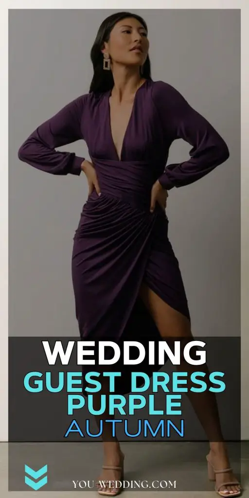 Embracing Elegance: Autumn Wedding Guest Dresses in Purple 22 Ideas