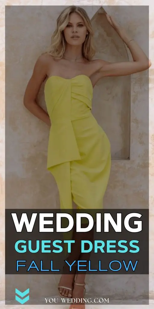 Fall Yellow Wedding Guest Dress Inspiration 22 Ideas