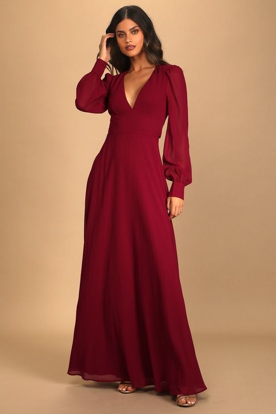 Fall Wedding Guest Dress in Burgundy 23 Ideas: A Timeless Statement