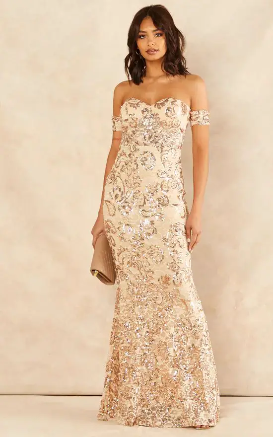 Glamorous Gold Dresses for Autumn Wedding Guests 23 Ideas