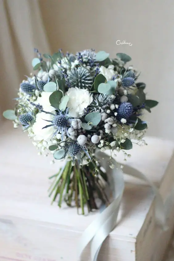 Autumn Wedding Flowers 21 Ideas: A Blue-Tinted Dream