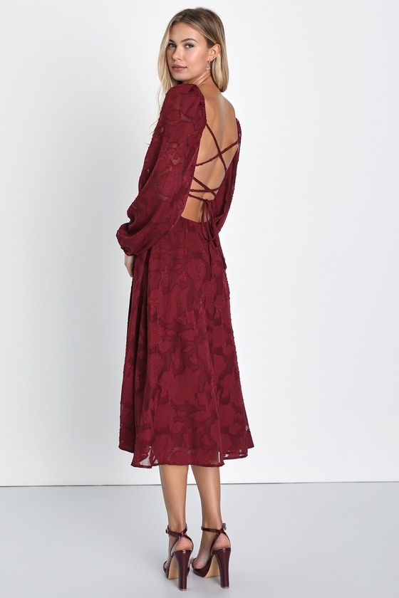 Fall Wedding Guest Dress in Burgundy 23 Ideas: A Timeless Statement