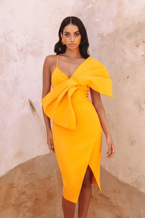 Fall Yellow Wedding Guest Dress Inspiration 22 Ideas